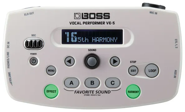Boss VE-5 White Vocal Performer 6 Effetti integrati