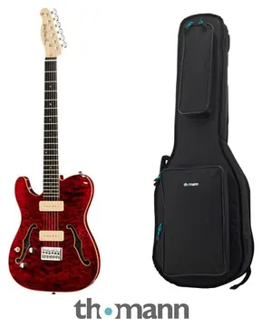 Harley Benton TE-90QM LH Trans Red Bundle