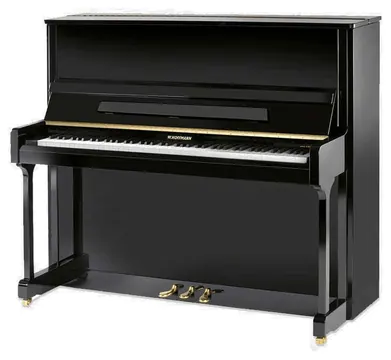 W. Hoffmann V-126 Zwart Hoogglans Piano