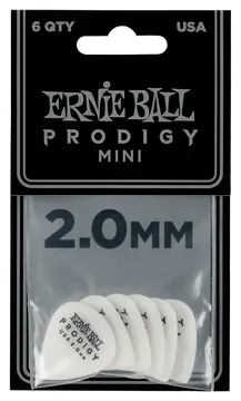 Ernie Ball Plectrum Ernie Ball 2mm Mini P09203 White Prodigy Picks 6-Pack 100% Genuine