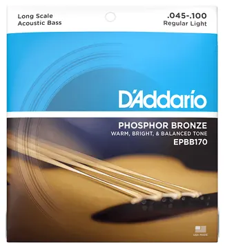 D'addario EPBB170 45-100 Regular Light Long Scale Acoustic Bass Strings