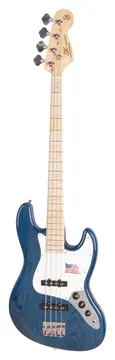 SX SJB75 Swamp Ash Series Electric Bass | Translucent Blue