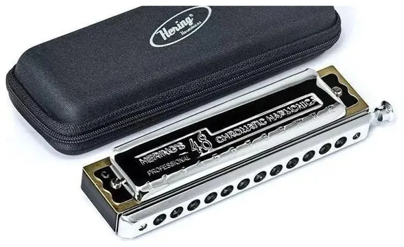 Hering Gaita Hering Chromatic Harmônica 48 Dó C 5148c Com Estojo