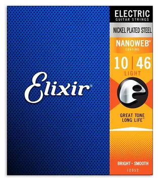 Jogo de Cordas Elixir 12027 Custom Light 9 46 para Guitarra Elétrica