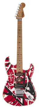 EVH Frankie Frankenstein Striped Mn Red With Black Stripes Relic