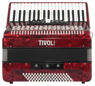 Tivoli Acordeon 37 Teclas 80 Baixos Vermelho - Tivoli