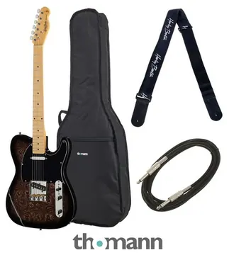 Harley Benton TE-70 Black Paisley Bundle