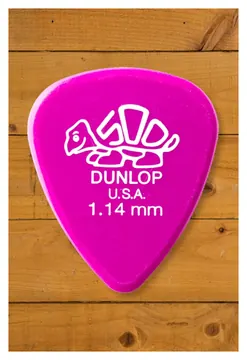 Dunlop Delrin Standard 1.14 mm Gauge Plectrums, Pack of 12