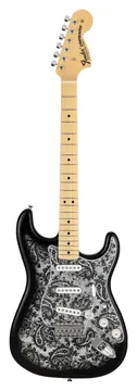 Fender Made in Japan Limited Stratocaster Black Paisley Electric Guitar
