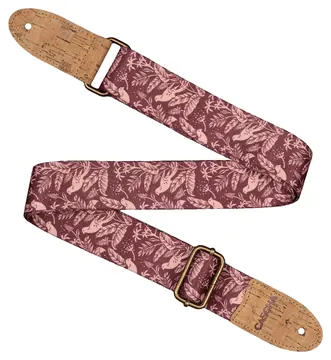 Cascha hochwertiger Gitarrengurt - Mauve Birds