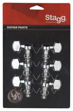 Stagg Mechanik für E-Gitarre 3L/ 3R, gekapselt, chrom