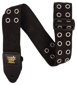 Ernie Ball 5397 Premium Strap Hole Lotta Metal Si Gitarrengurt, Hole Lotta Metal Silver