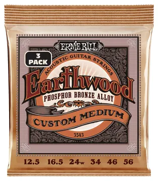 Ernie Ball 3543 3D Acoustic Slinky CM 012.5-056 Phosphor Bronze, Saiten für Westerngitarre (3Satz)