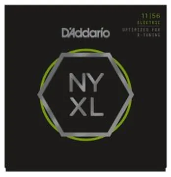 D'Addario Nickel Wound, Medium Top / Ex-Heavy Bottom, Electric Guitar Strings, 11-56, NYXL1156