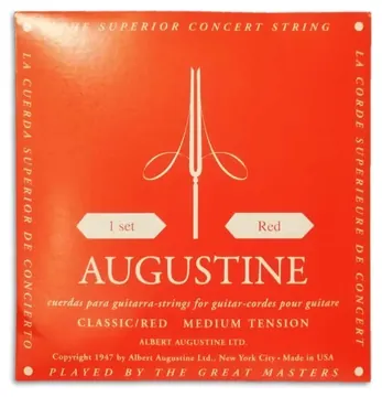 Jogo de Cordas Augustine Classic Red Guitarra Clássica Tensão Normal 650427