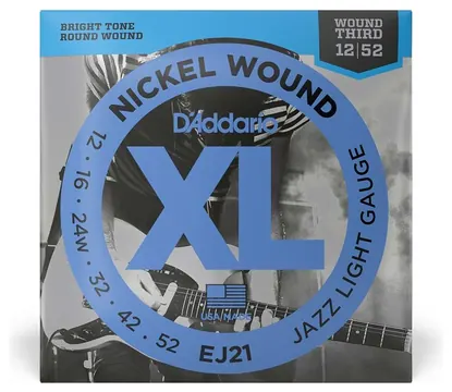 D'Addario EJ21 - XL Electric Jazz Nickel Wound | 012-052