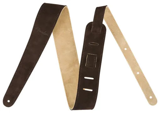 Fender 2" Suede Strap, Brown/Tan, Reversible Tracolla per Chitarra