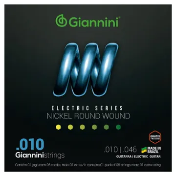 Giannini Encordoamento Giannini para Guitarra GEEGST010 Niquel