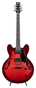 Heritage Ascent+ Collection H-535 Electric Guitar, Scarlet Red Burst