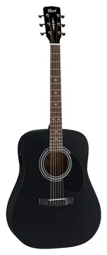 Cort AD810BS2 Dreadnought Akustik-Gitarre, black satin