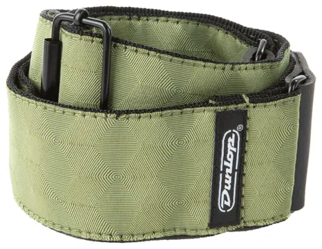 Dunlop D6710 Sangle Courroie Jacquard Hexagon Echo Olive