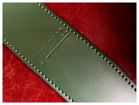 Walsall Hand Made Premium Padded Bridle Leather Guitar Strap Forest Green