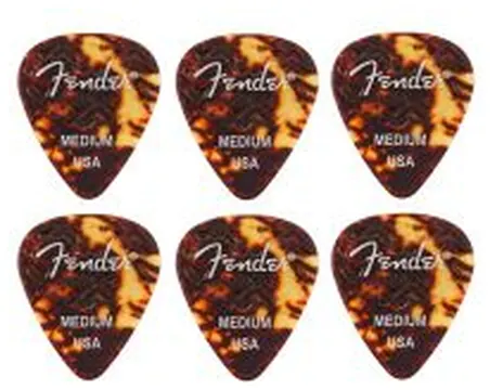 Blister plettri Fender 351 shape Wavelength tortoise medium 6pz