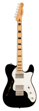 Squier FSR Classic Vibe 70s Telecaster Thinline Electric Guitar, Maple FB, Black