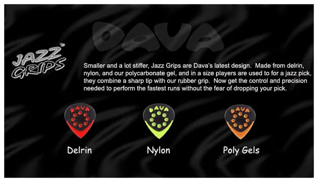 Dava Control Pick Jazz Grips Nylon