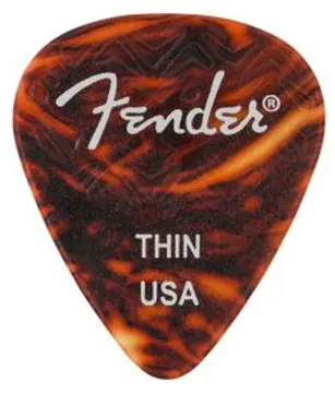 Blister plettri Fender 351 Shape Tortoise Shell Thin 6 pz.