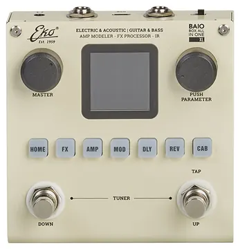 Eko BAIO XL Pedale Multi EFX x Chitarra Elett. Acust. Classica Basso + IR integ.
