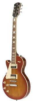 Stagg SEL-STD VSB LH Standard-serie elektrische gitaar met massieve mahonie archtop body, Violin Sunburst, linkshandige