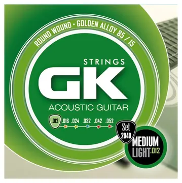 GK Encordoamento GK .012 Violão Aço Golden Alloy 85/15 2040