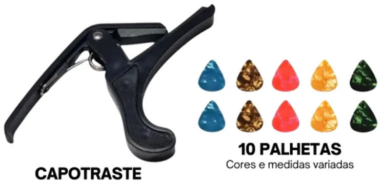 Hook Capotraste + 10 palhetas