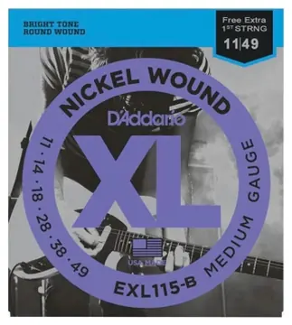 D'Addario ENCORDOAMENTO CORDA DADDARIO GUITARRA 011 EXL115 + Mi Extra