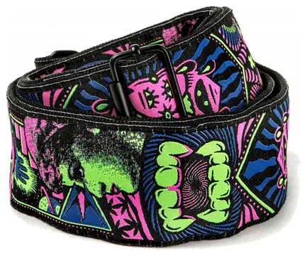 Dunlop ILD05 Courroie I Love Dust Fangs Jacquard Green
