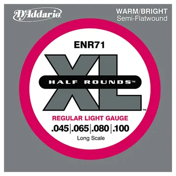 D'Addario ENR71 Half Round, Regular Light, 45-100, Long Scale
