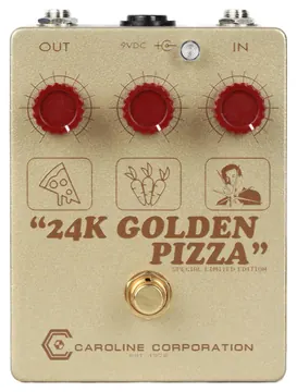 Caroline Guitar Company Limited Edition 24K Golden Pizza Fuzz Pedal