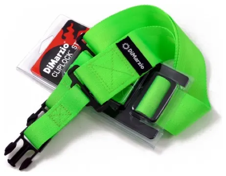 DiMarzio Cliplock Nylon Quick Release Guitar Strap Green DD2200GN