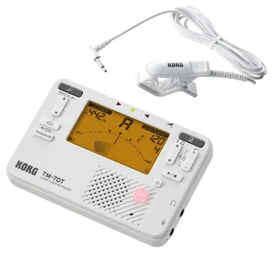 Korg TM-70C WH Tuner Metronom Stimmgerät und Metronom inkl. CM400