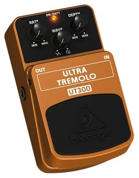 Behringer UT300 Ultra Tremolo Pedale Chitarra Effetto Amplificatori Anni 60 Rate Wave Depth