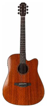 Benson Exodus EXD500CE Mah Aco Dreadnought Tampo Macico Natural Gloss