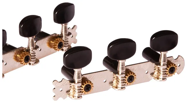 Ortega OTM-STUDENT Classic Tuning Machines Mechaniken für Konzertgitarre, silber/schwarz