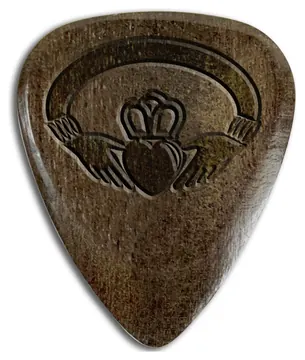 Irish Ireland Claddagh Wooden Guitar Plectrum