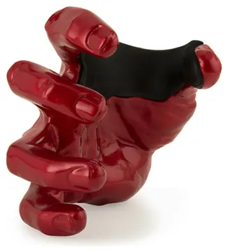 GuitarGrip Red Metallic Male Hand right Gitarren-Wandhalter