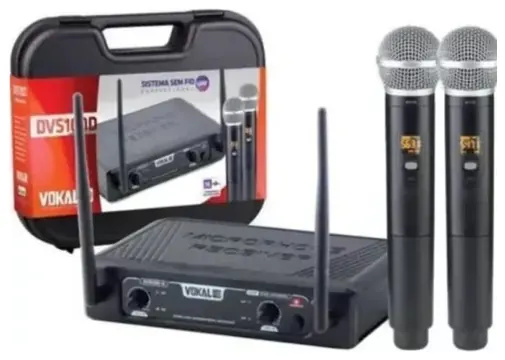 Vokal Microfone Sem Fio Vokal DVS-100 Mão Preto