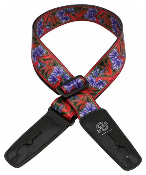D'Andrea Lock-It Strap 2" Bob Masse (LIS 032 BM-2), Purple Flowers