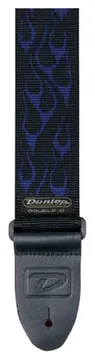 Dunlop D3811BL Sangle Courroie Jacquard Flamme Bleu