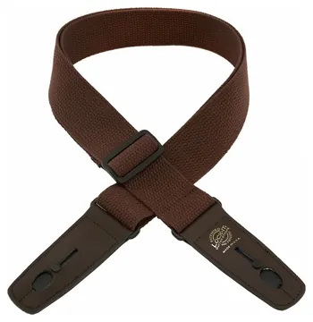 DAndrea LIS C2 BRN Lock-It Strap 2 Baumwoll-Gitarrengurt (51mm), Brown