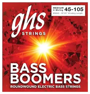 GHS Bass Boomers Nickel Wound 45-105 Bass Guitar Strings, Long Scale